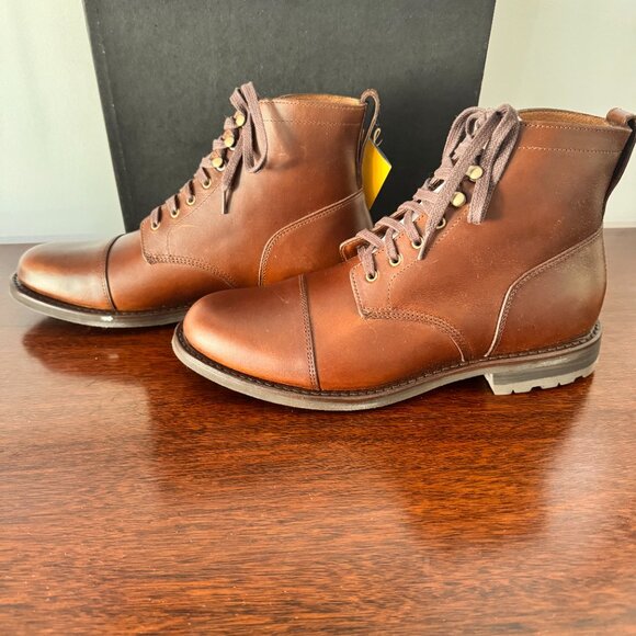 J Crew Kenton Leather Cap Toe Boot Size 9 Originally $298 - Picture 3 of 8